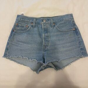 Levi's Light Blue Jean Shorts